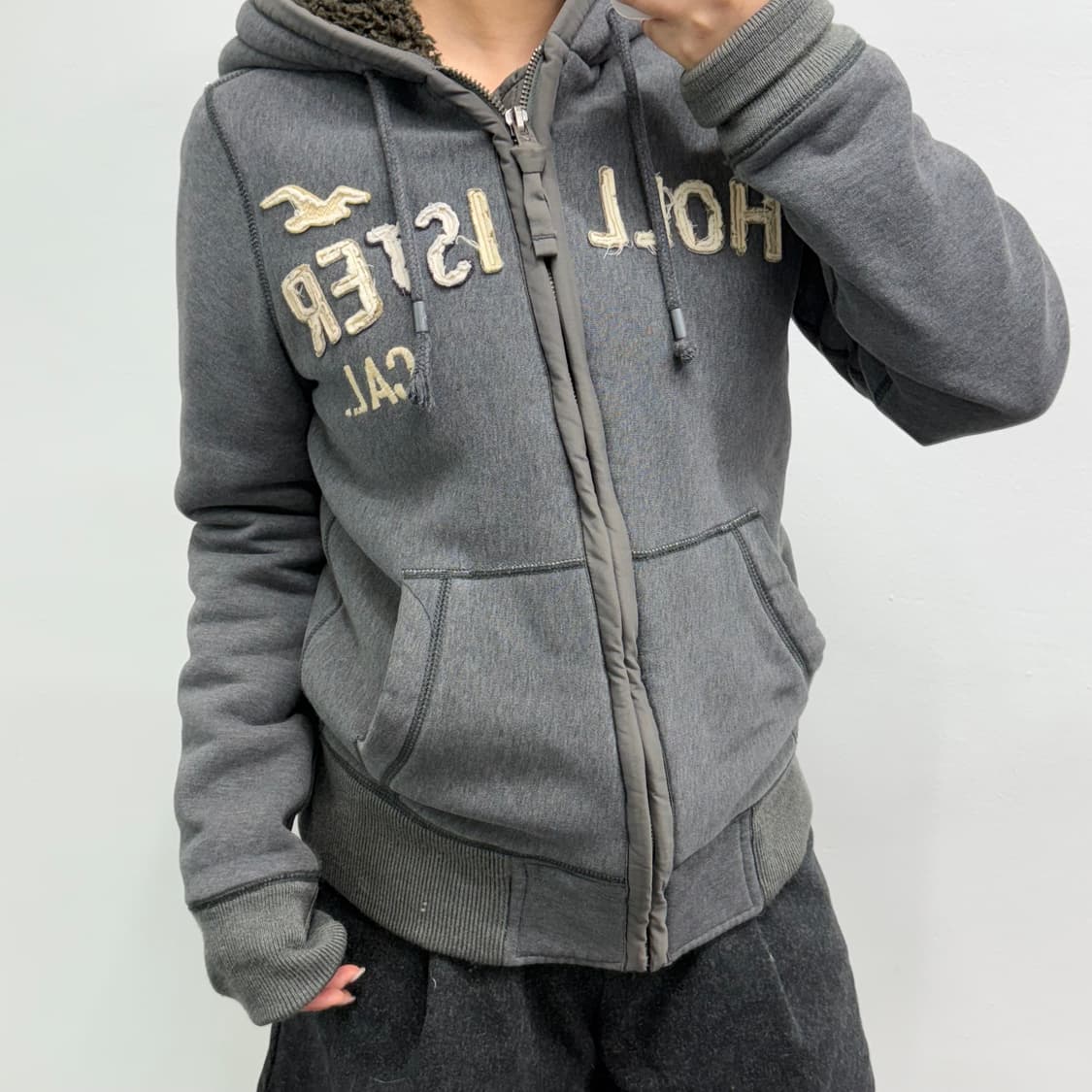 [S] 홀리스터 양털 후드집업 상품이미지2