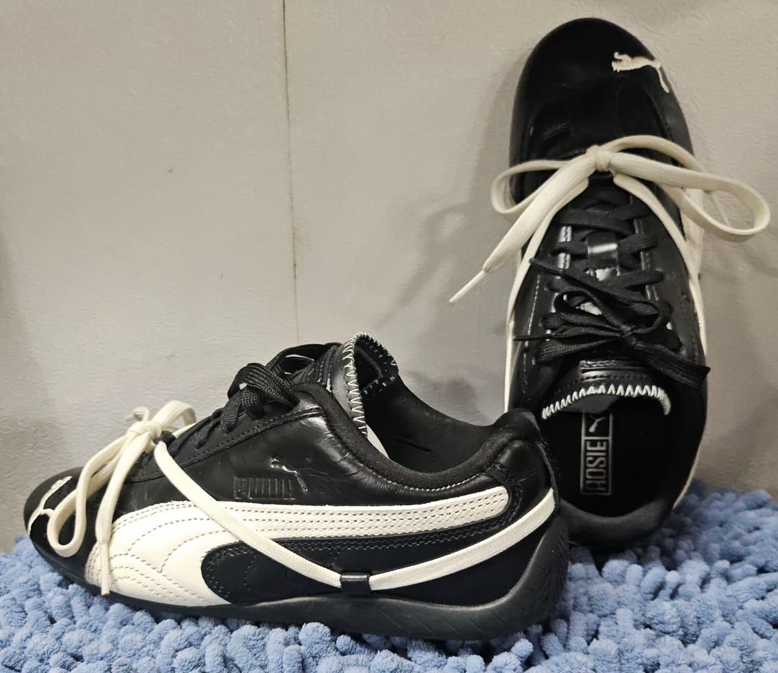 푸마x블랙핑크 로제 스피드캣 PRM 블랙 웜 화이트 235 상품이미지1