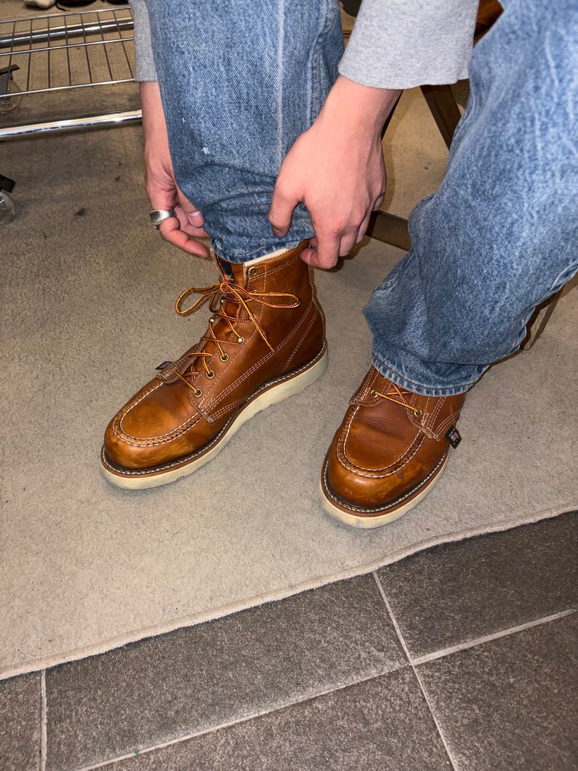 Thorogood USA moc toe leather boots 10D 상품이미지2