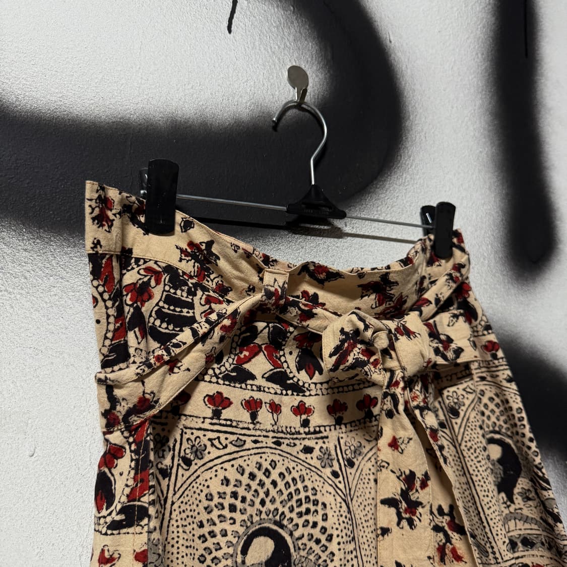 VTG 빈티지 보헤미안 에스닉 풀 패턴 랩 스커트 상품이미지3