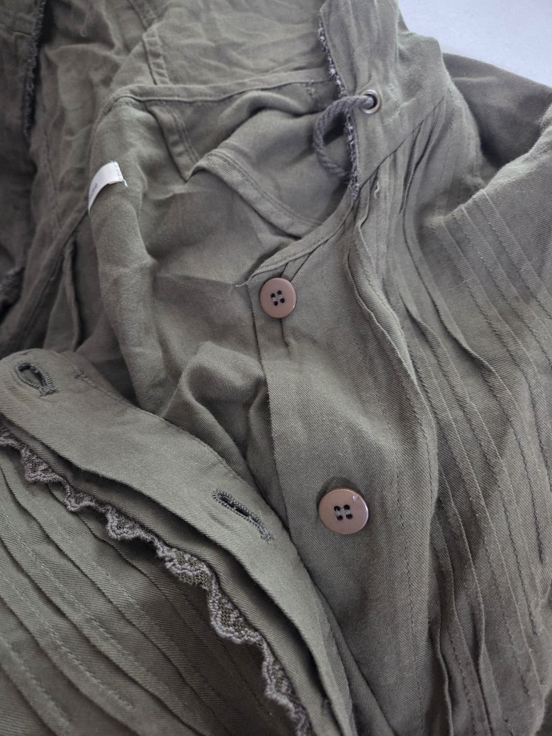 엑시즈팜 레이스 후드 야상 대대장 아우터 상품이미지6