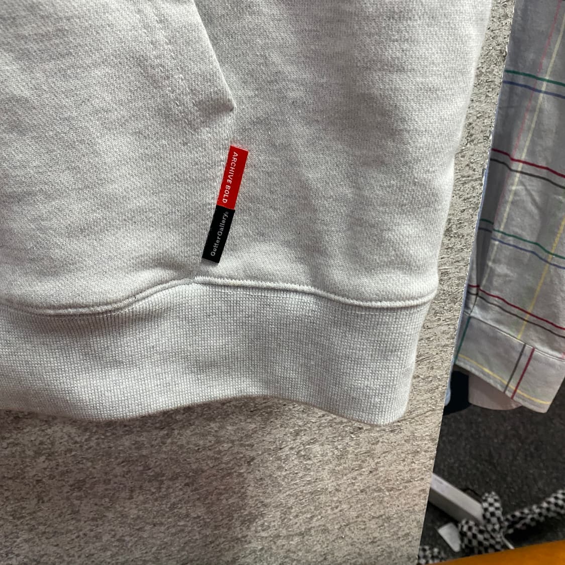 아카이브볼드X가터갤러리 939 라이트그레이 후드집업 베스트 B4212 상품이미지4