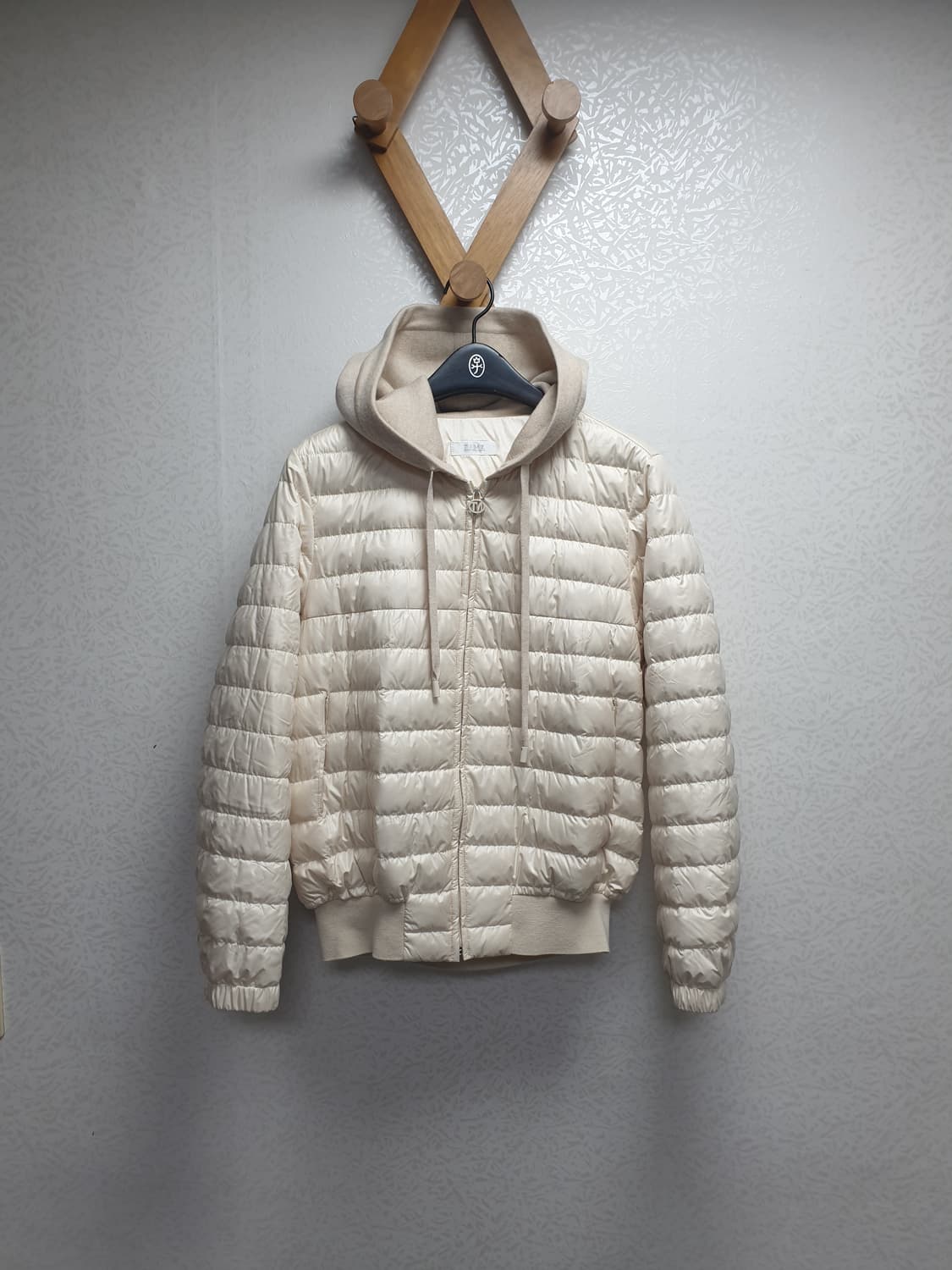 [55~66] 타임 아이보리 후드 구스경량패딩 상품이미지1