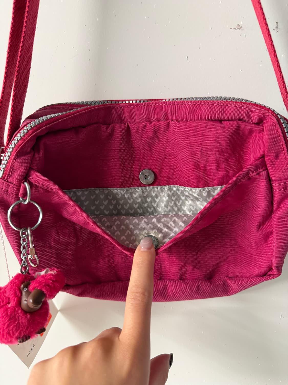 빈티지 키플링 핑크 미니크로스백 상품이미지5
