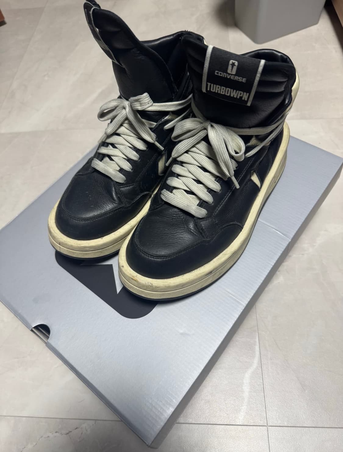 컨버스 X 다크쉐도우 터보웨폰 블랙 크림 상품이미지2
