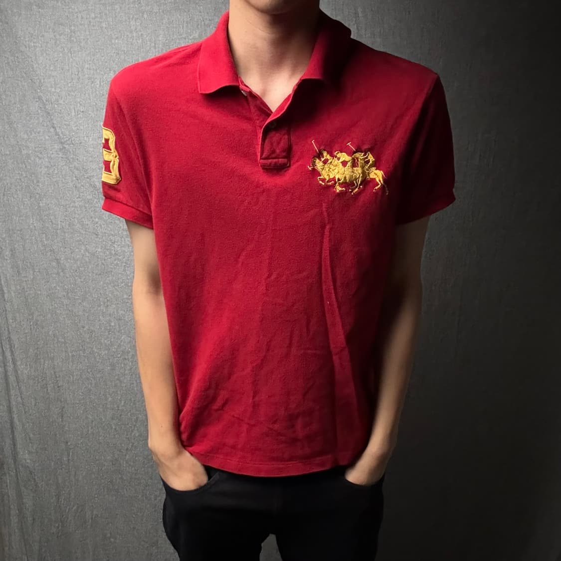 폴로 버건디/금장 멀티 빅포니 L 상품이미지1