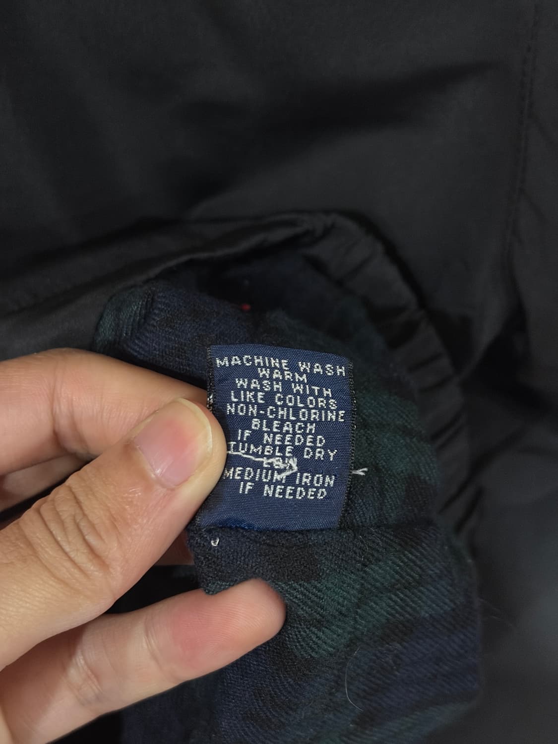 폴로 랄프로렌 헤링턴 자켓 블랙/레드 상품이미지5