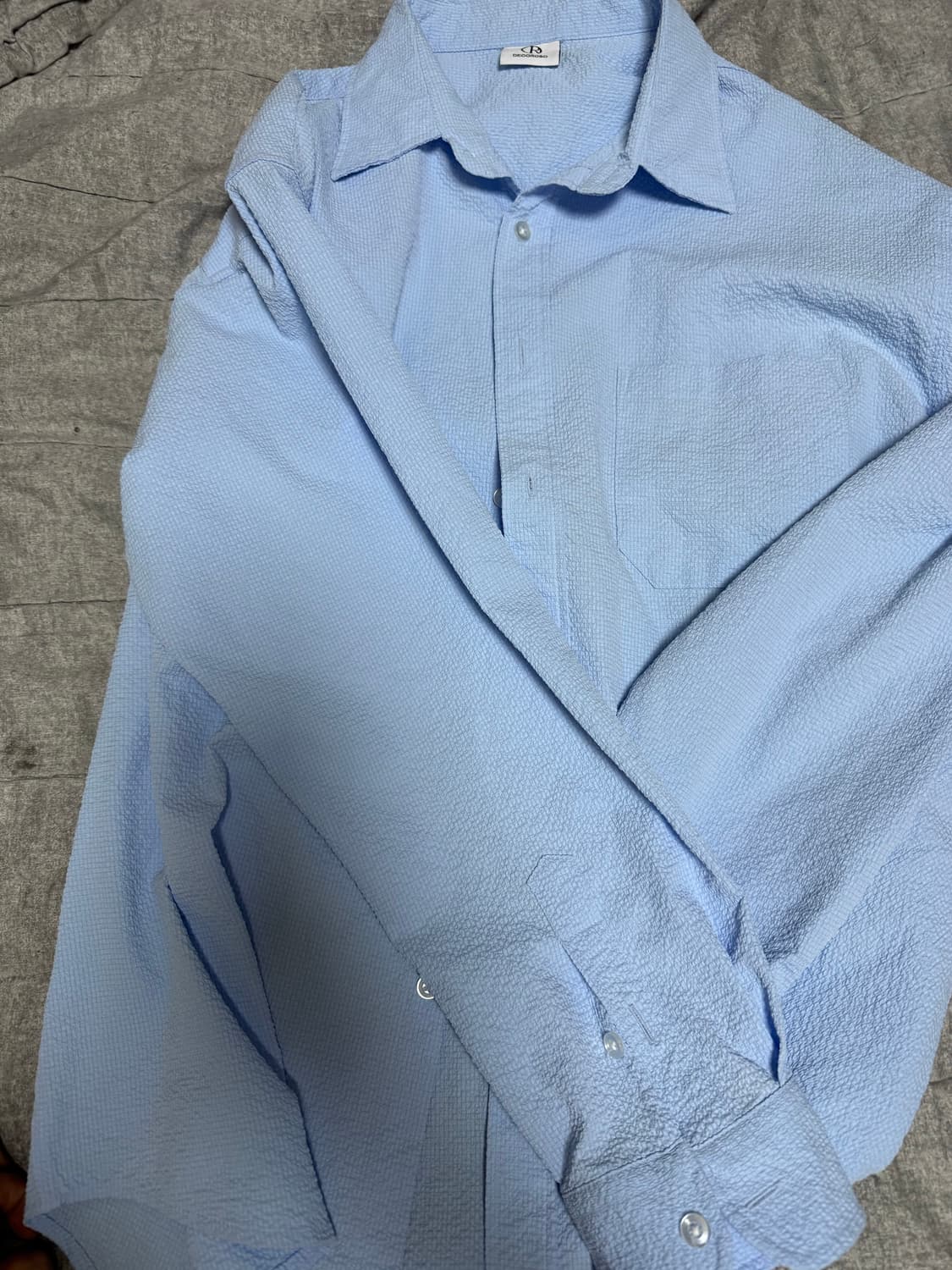 데꼬로소 시어서커 셔츠 하늘색 1 상품이미지3