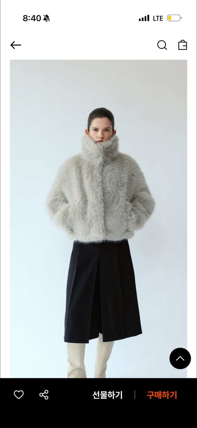 루에브르 퍼자켓 라이트그레이 상품이미지2