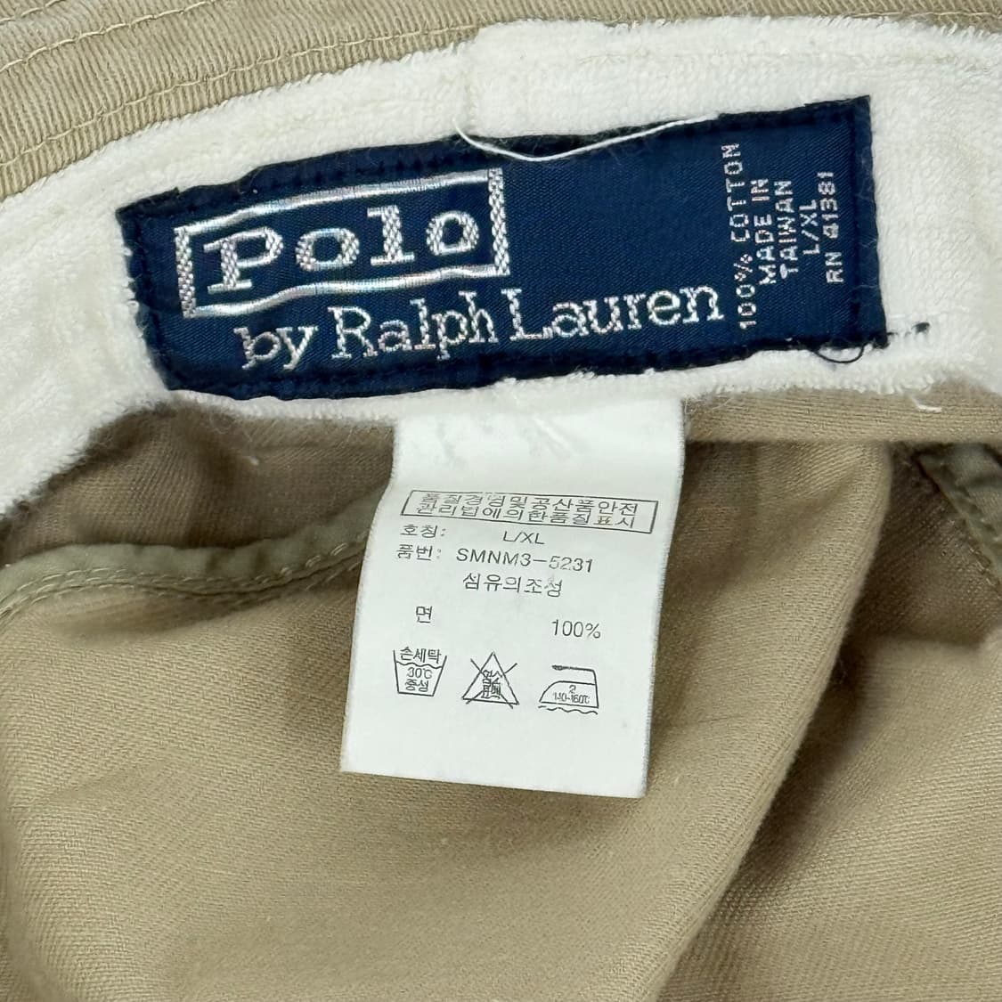 폴로 랄프로렌 L,XL 레드포인트 베이지 버킷햇 상품이미지5
