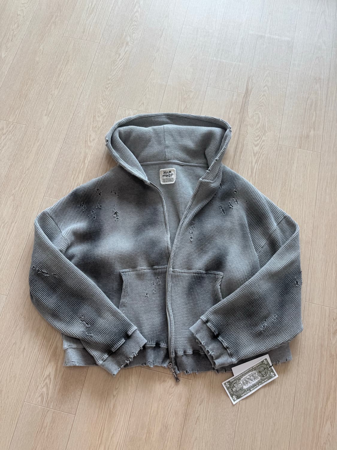 홈리스 와플 후드집업 os 상품이미지3