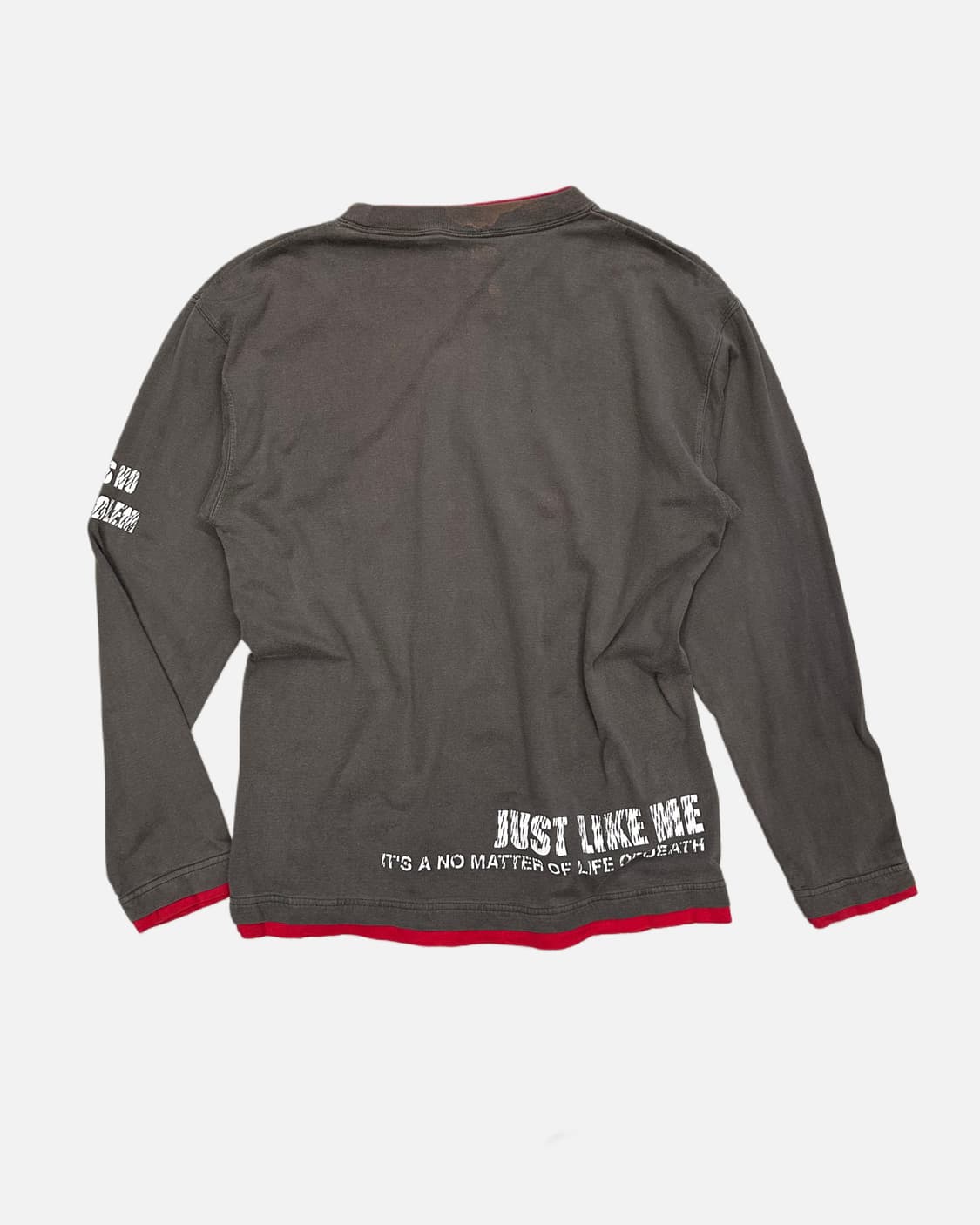 grunge lettering grey t-shirt 상품이미지4