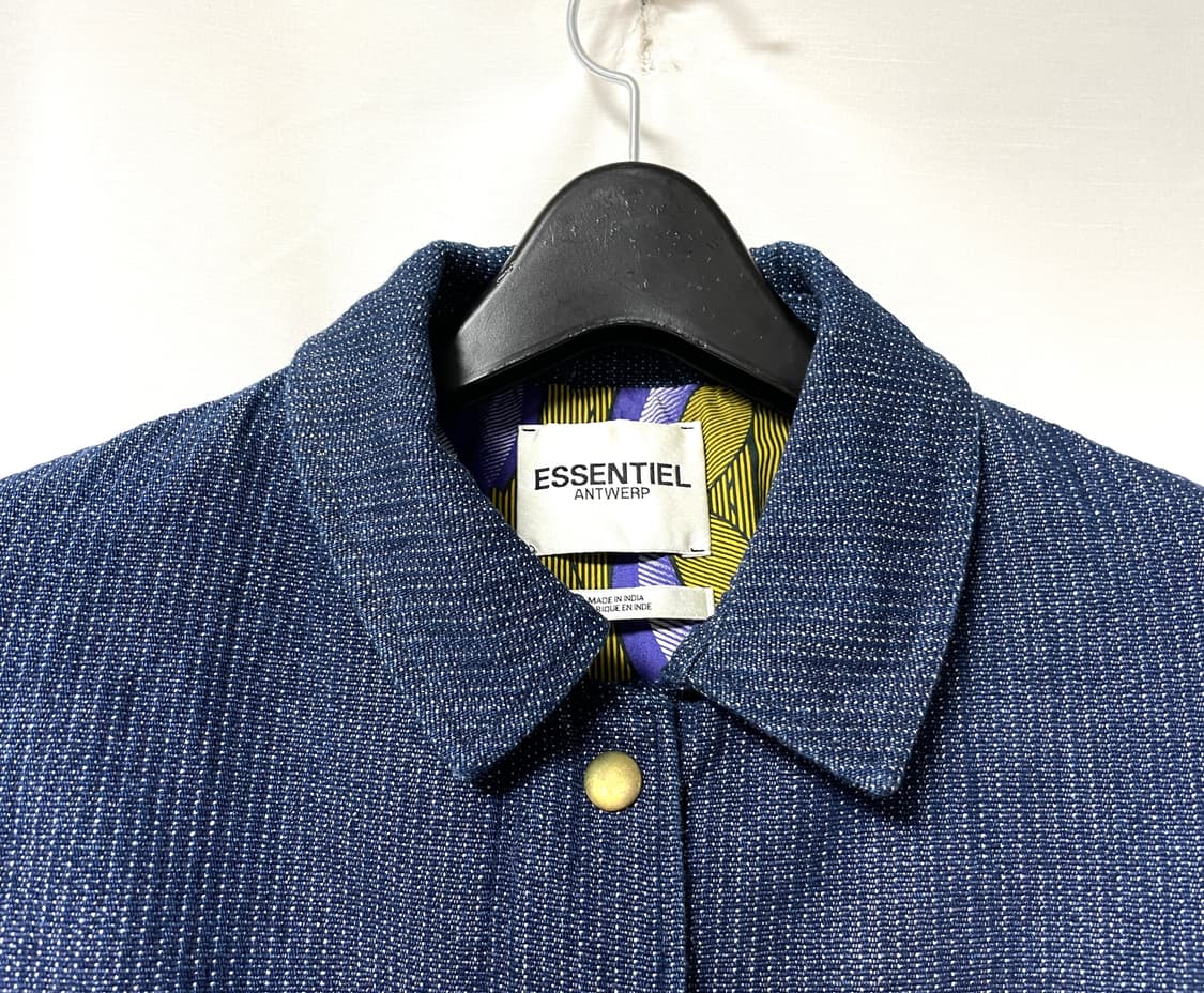 인도산 데님) 에센셜앤트워프 여성 세미크롭 트러커 청자켓 _ 인디고 상품이미지3