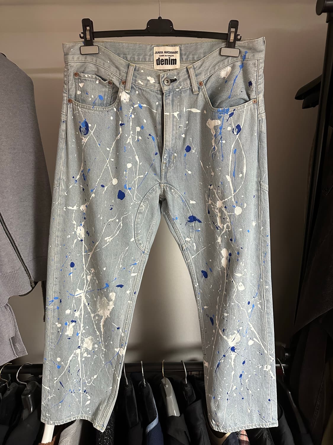 [M] 20SS 꼼데가르송 준야와타나베 페인팅 데님 팬츠 상품이미지1