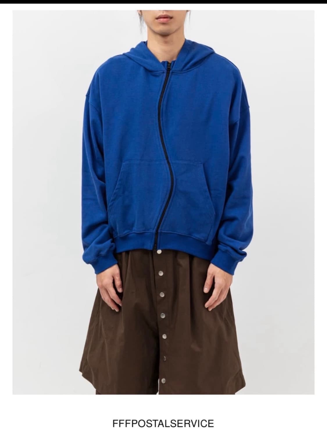 fffpostalservice 커브드 후드집업 구매 상품이미지1