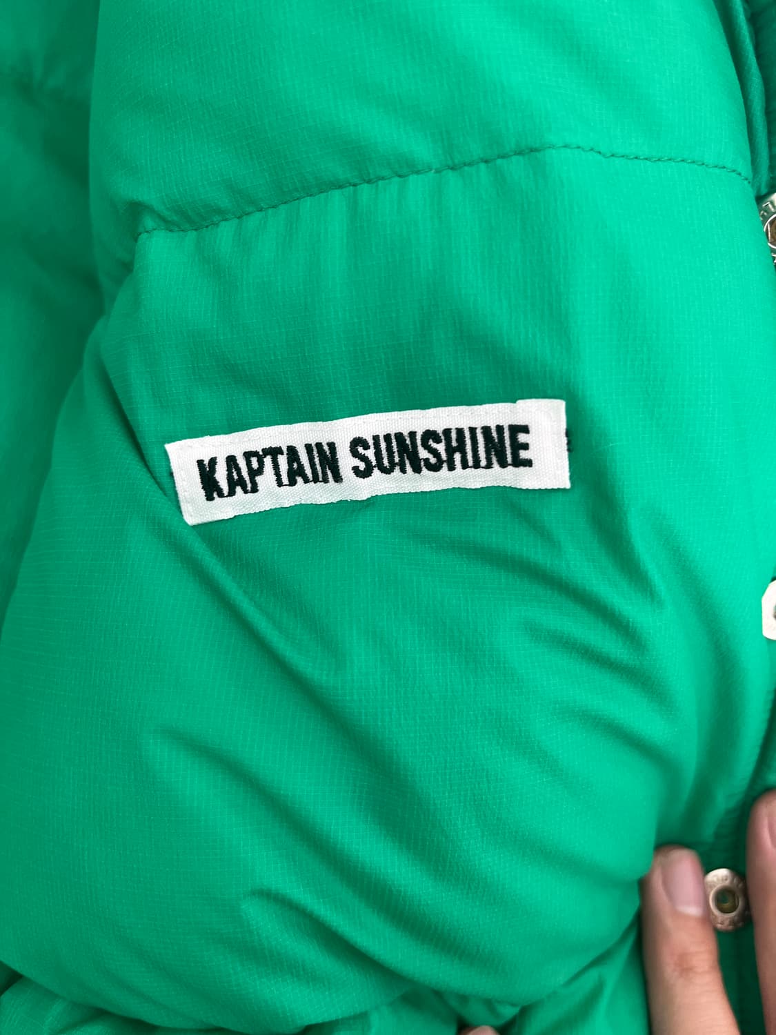 캡틴선샤인 몽블랑 다운재킷 38사이즈 그린 상품이미지4