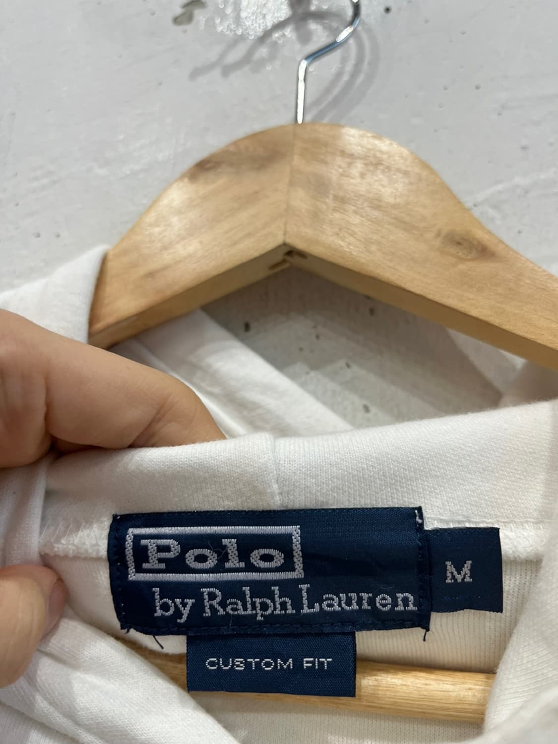 90s 폴로랄프로렌 빅포니 화이트 후드 M 상품이미지4