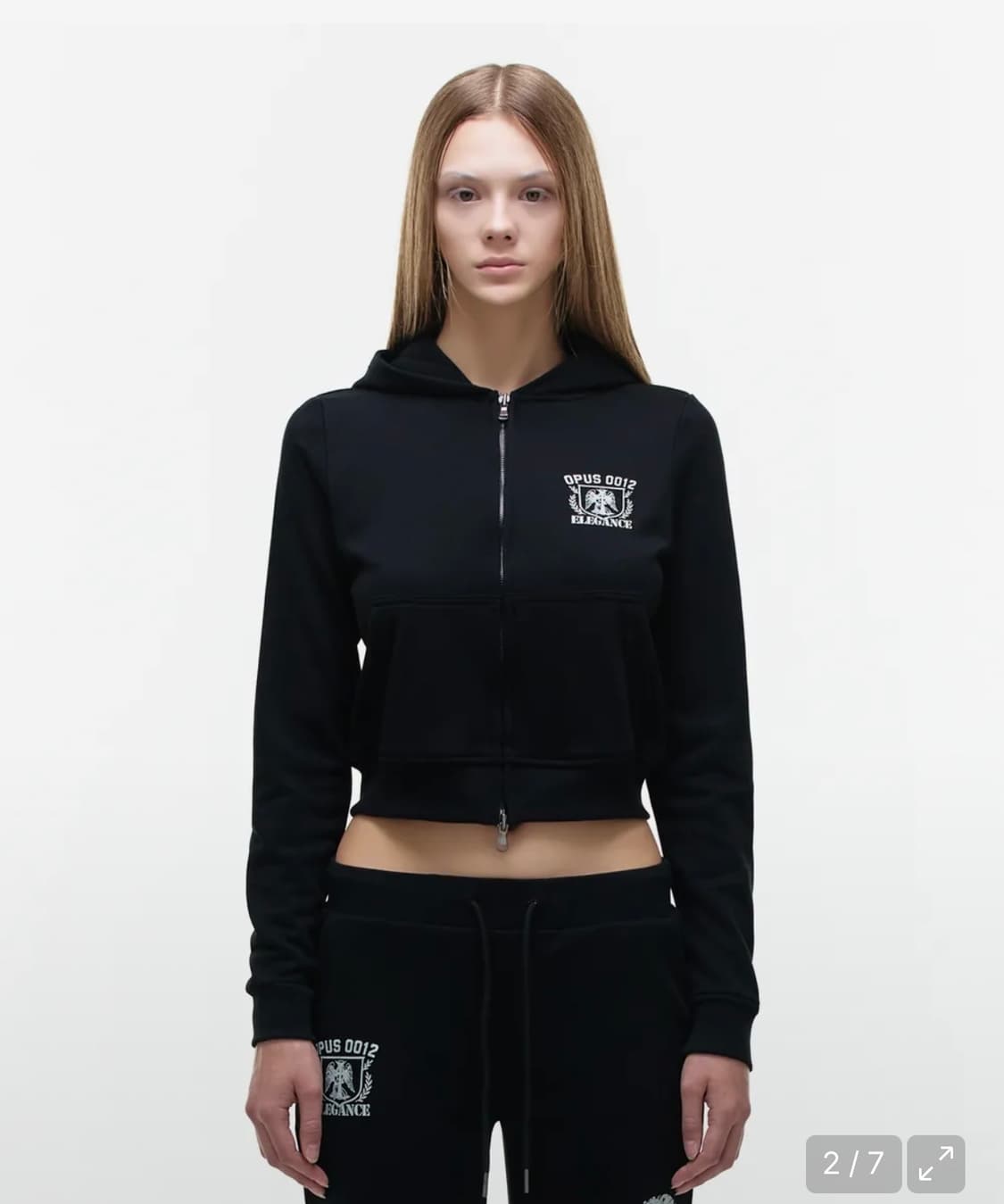Op. 07 CITY GIRL HOOD-ZIP BLACK 상품이미지2
