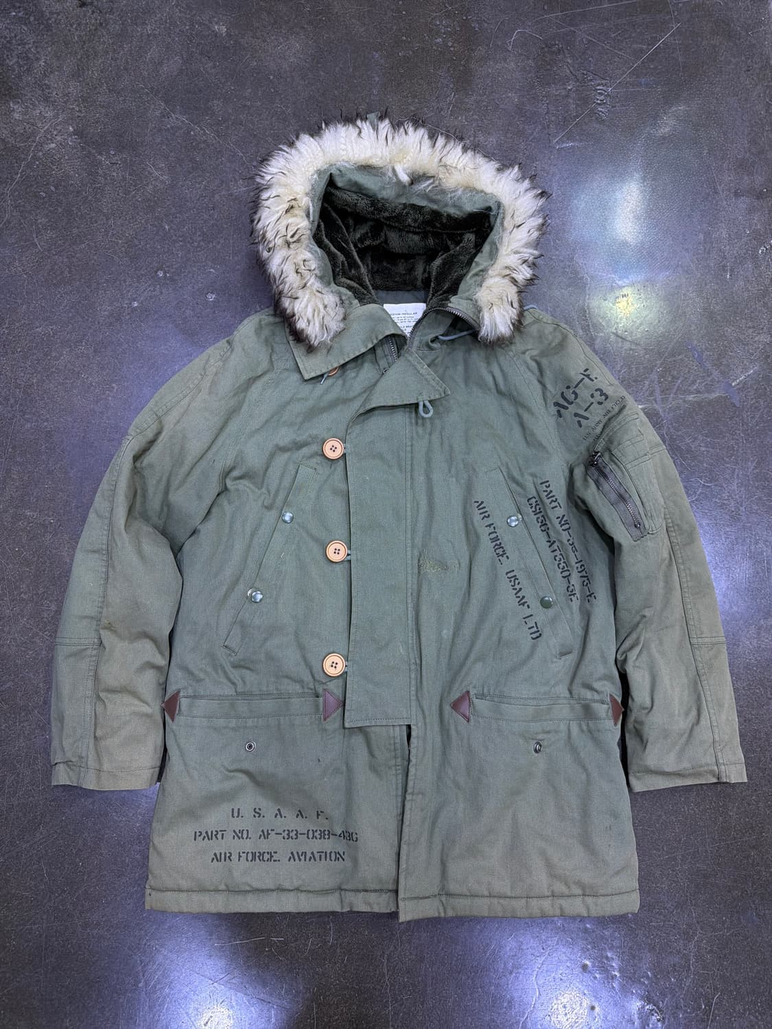 아스페시 N3B 파카 야상 점퍼 자켓 M 레귤러 상품이미지1