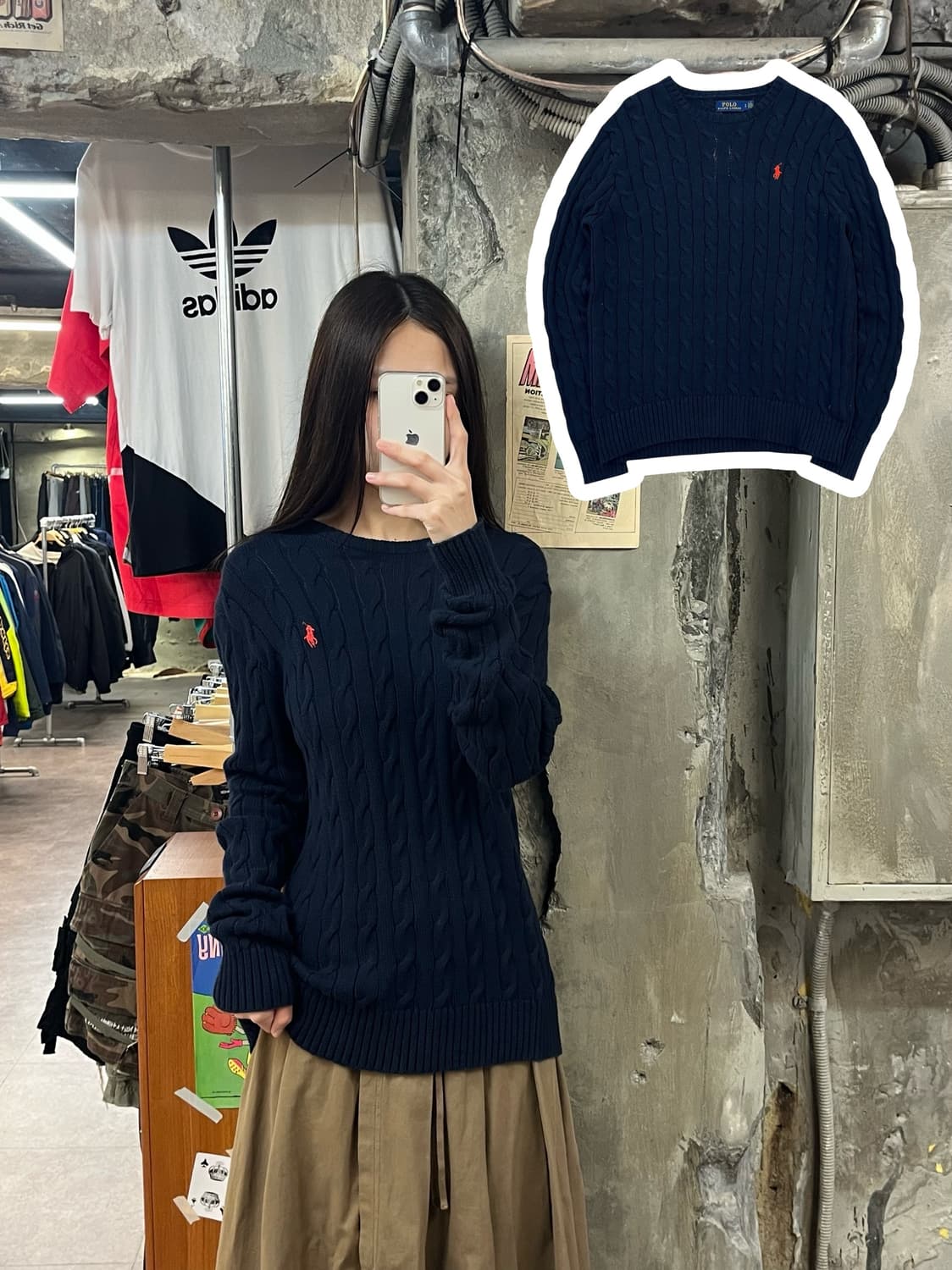 폴로 랄프로렌 니트 네이비 S #csz1257 상품이미지1