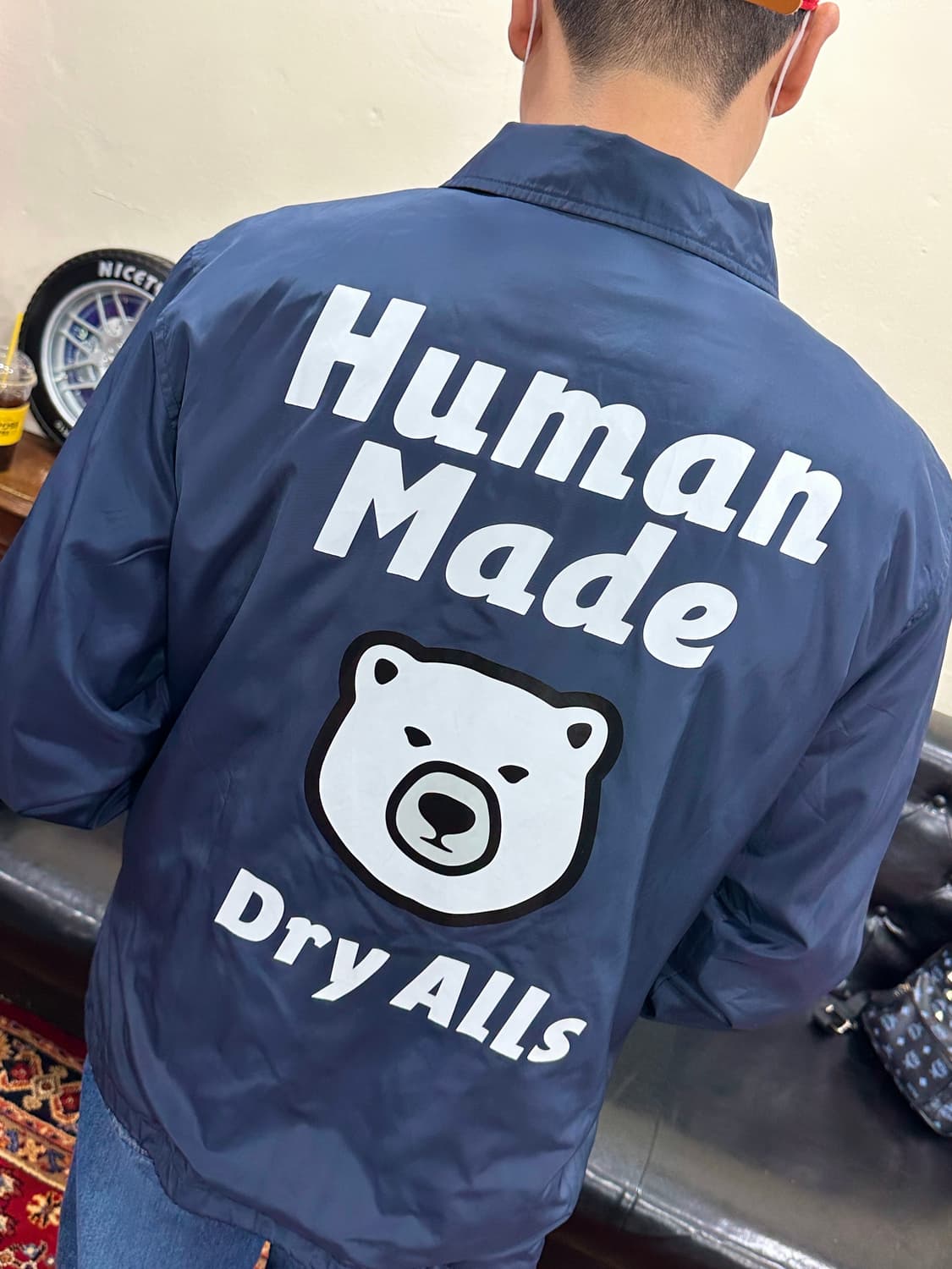 휴먼메이드 북극곰 코치자켓 네이비 XL 상품이미지4