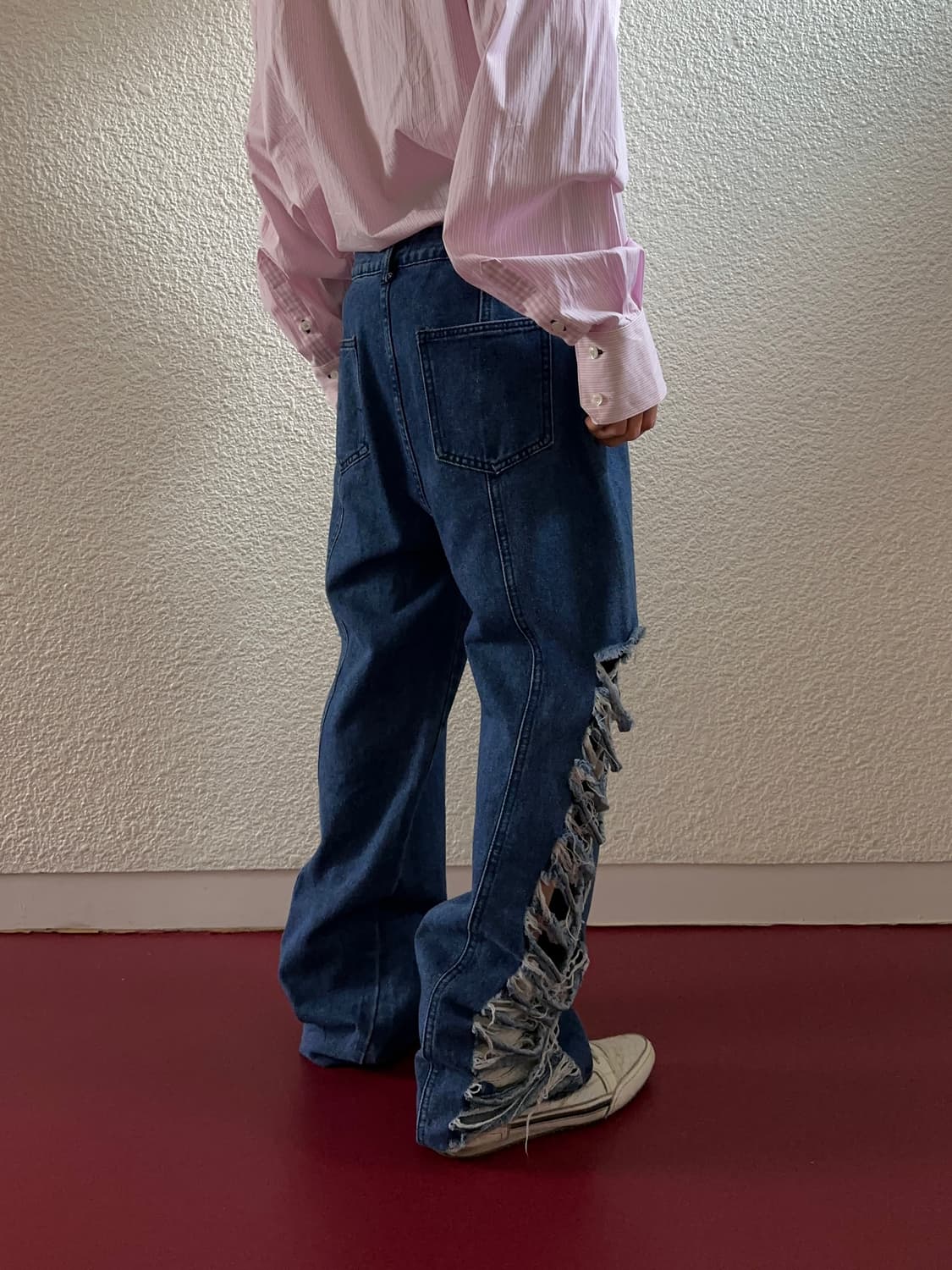 사이드 리프드 와이드 진 상품이미지7