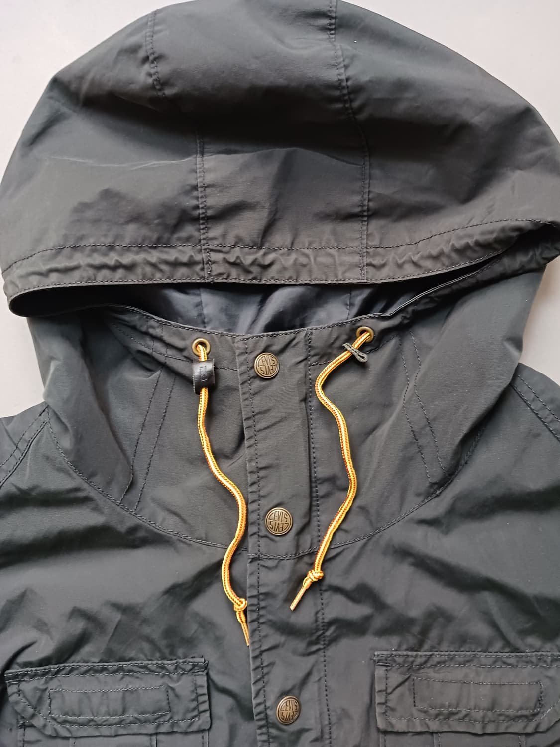 [M] 리바이스 야상 후드 바람막이 필드 자켓 블랙 상품이미지2