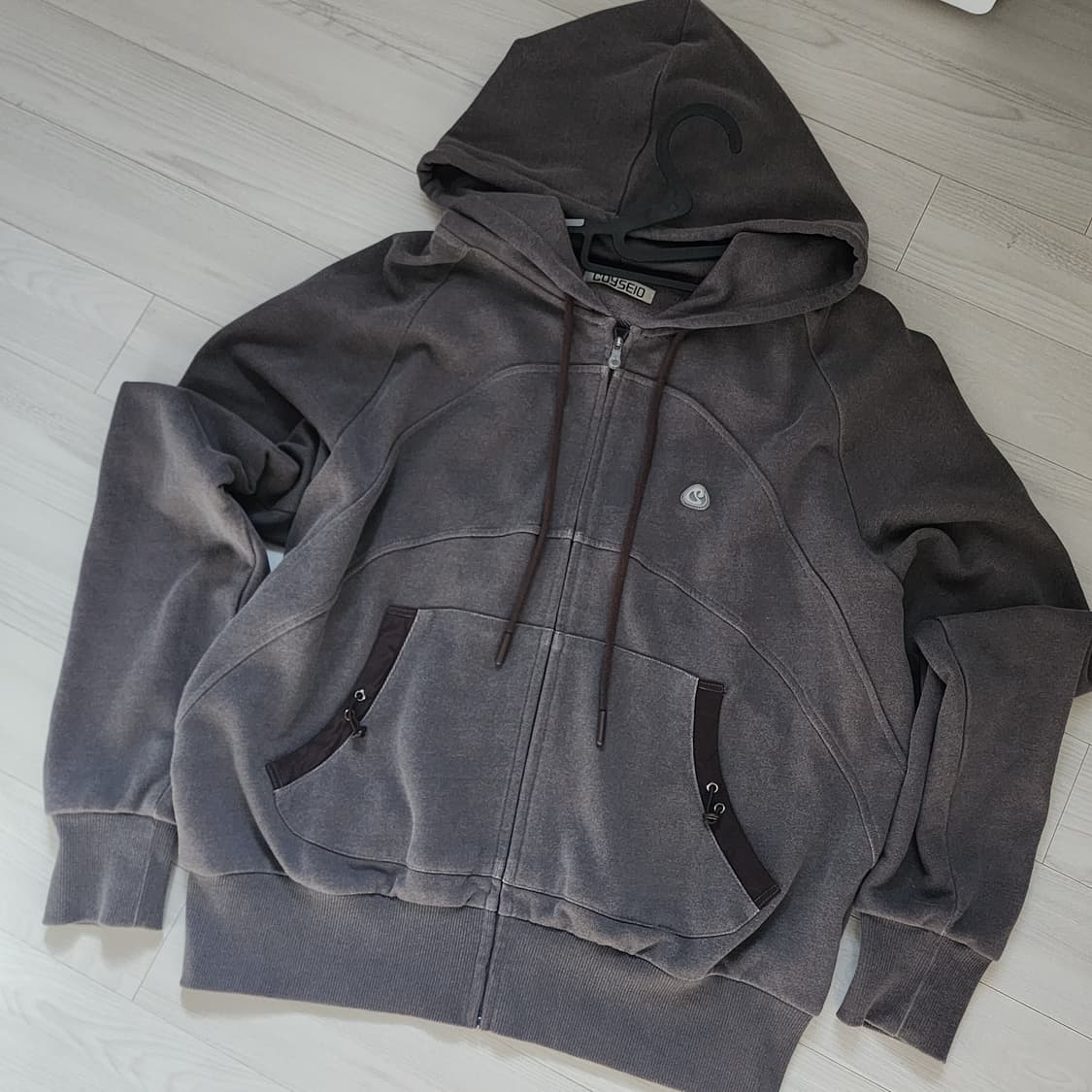 코이세이오 스트링 후드집업 와인 상품이미지2