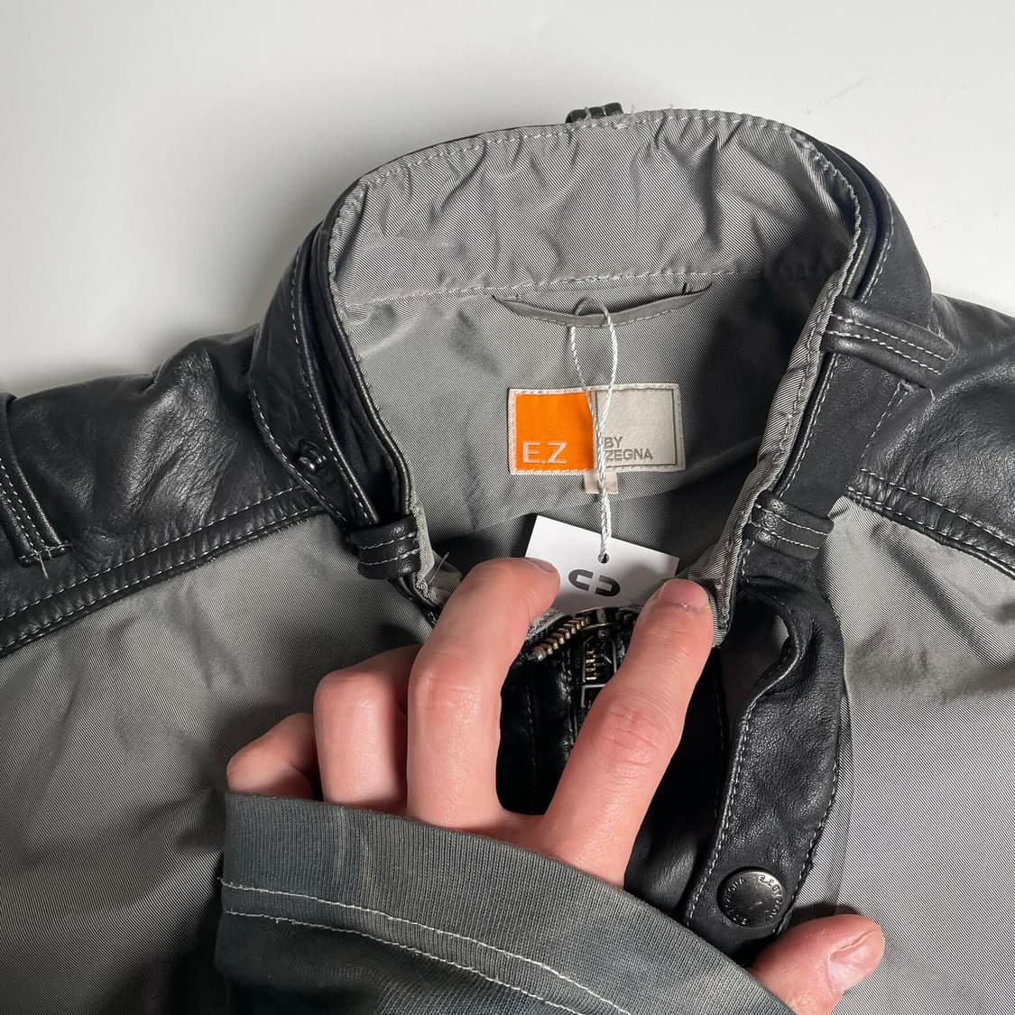 Ez by zegna 나일론 레더 자켓 상품이미지8