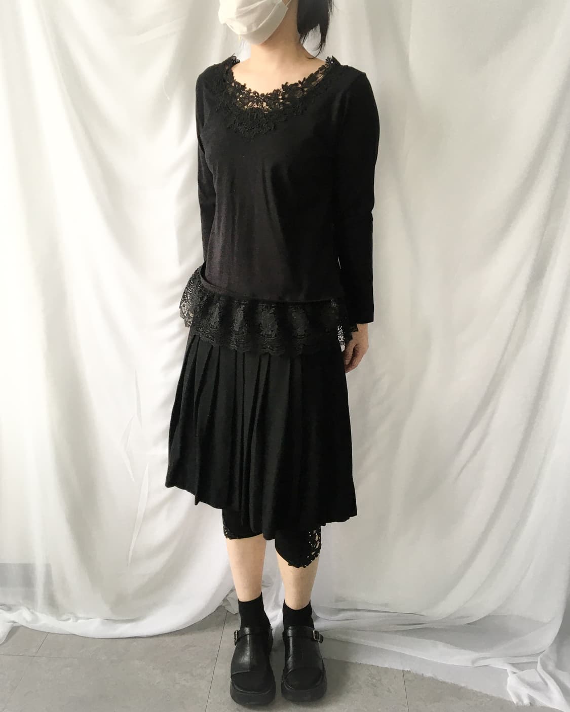 Lace trimming sleeve 상품이미지5