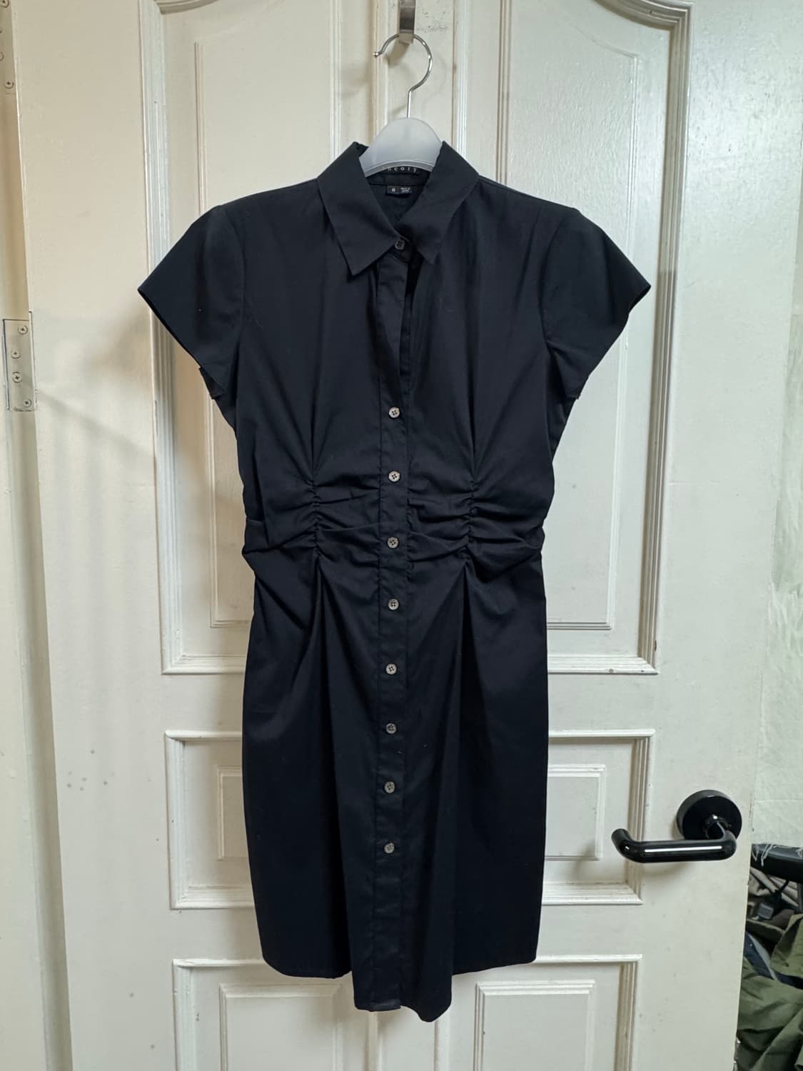 띠어리 Theory 블랙 반팔 셔츠 원피스 상품이미지1