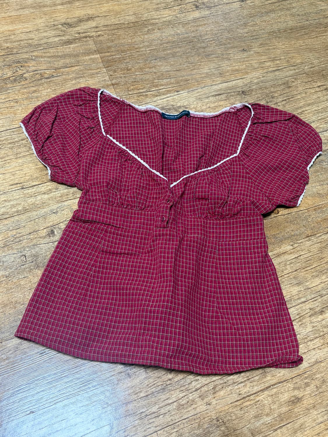 브랜디멜빌 레드 체크 블레어 탑 미착용 새제품 (아현 착용) 상품이미지2