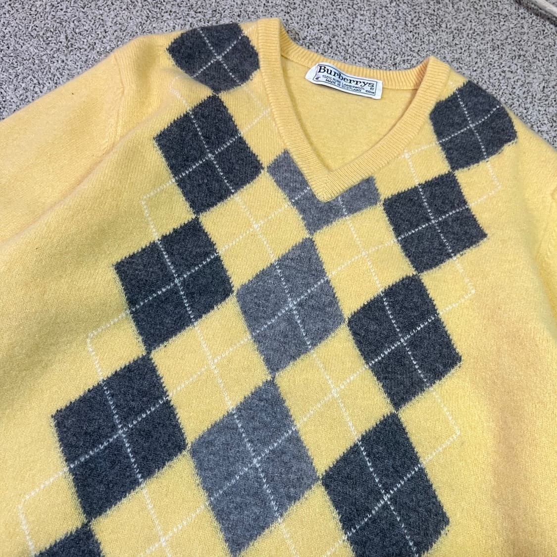버버리 퓨어 램스울 아가일 니트  상품이미지3