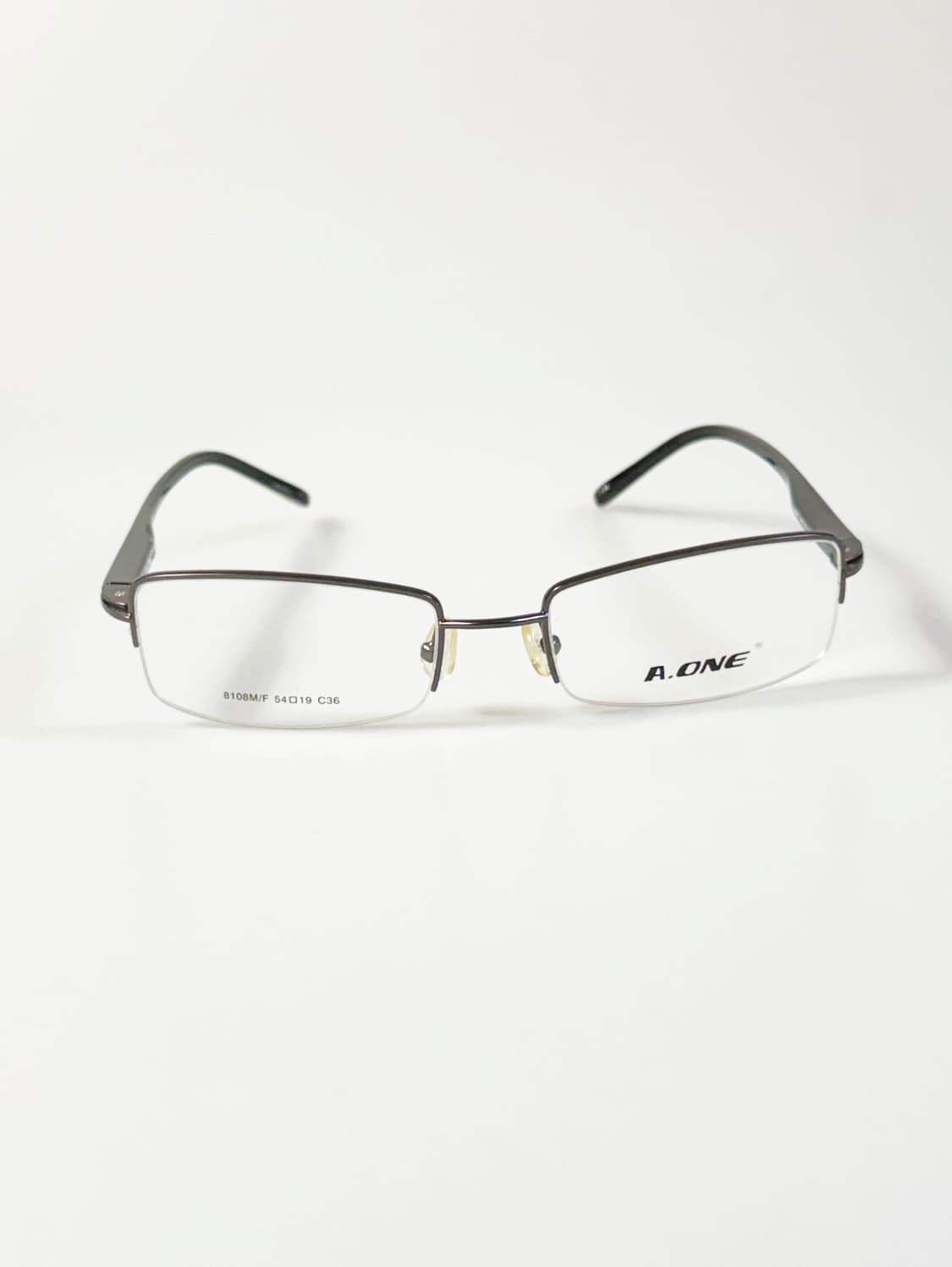 A.ONE 반무테 스퀘어 메탈 프레임 빈티지 안경 상품이미지1