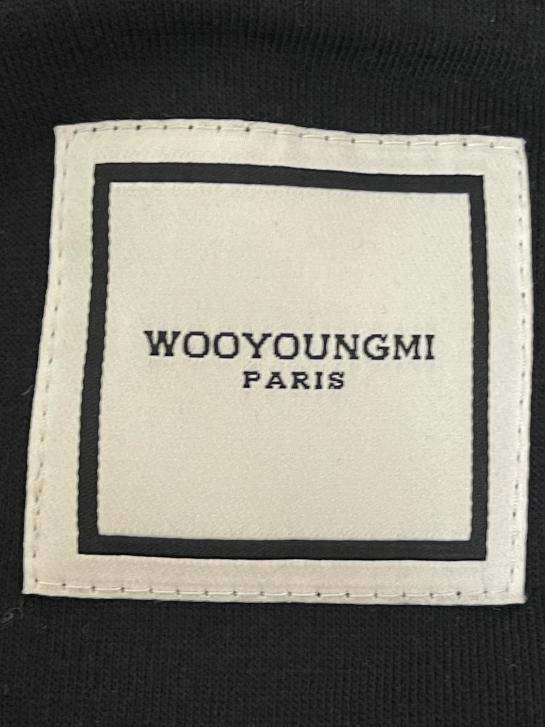 우영미 블랙 후드집업 48 사이즈 두꺼운소재 상품이미지3