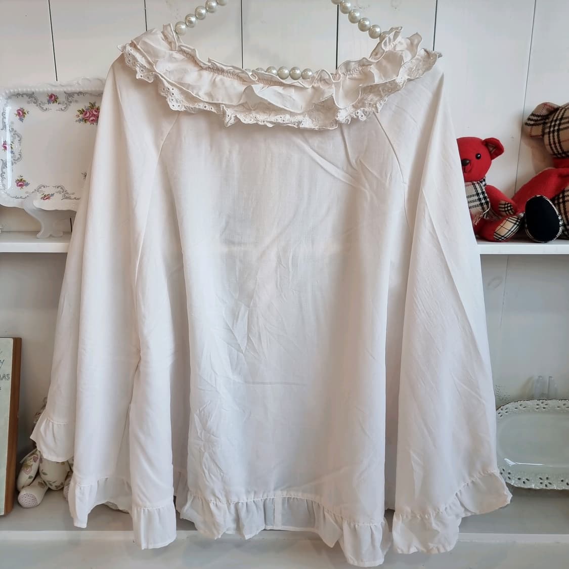 망또 디자인axes femme(액시즈팜) 로맨틱 레이스 블라우스 상품이미지8