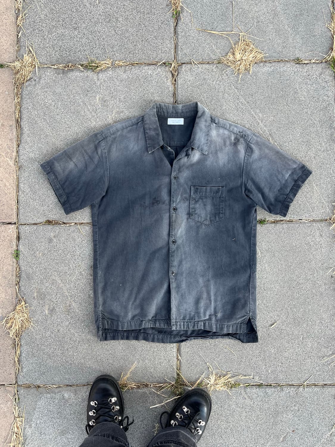 John elliott 19ss 디스트레스드 코튼 캠프 셔츠 상품이미지1