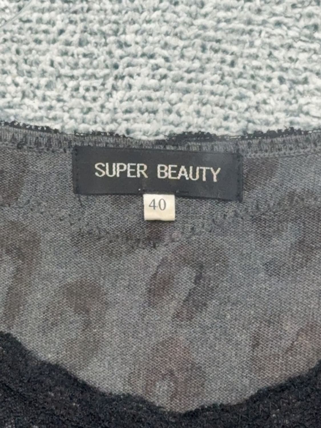 재팬 빈티지 Y2K 호피 패턴 캐시미어 슬리브 상품이미지5