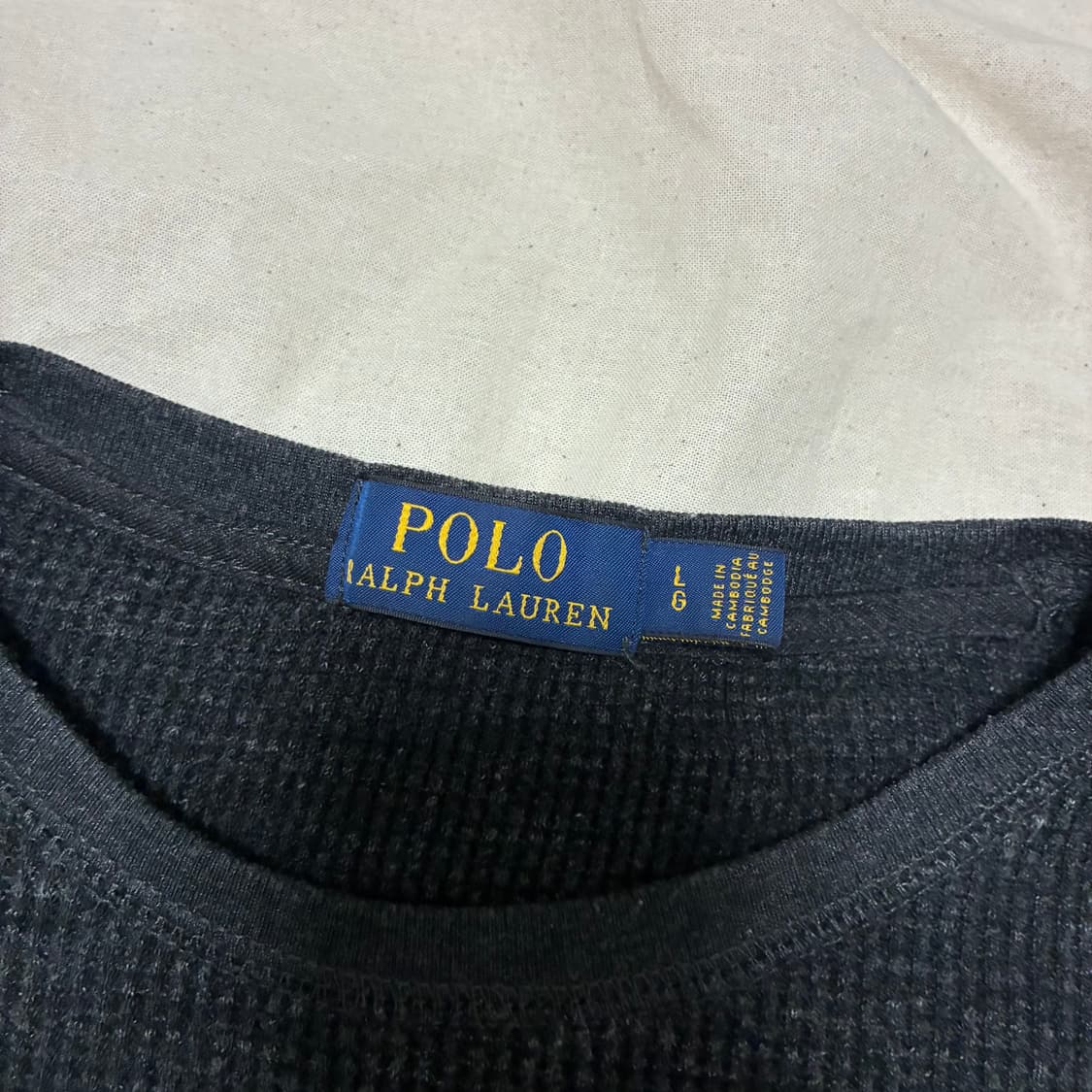 폴로 와플 니트 그레이 L 상품이미지4