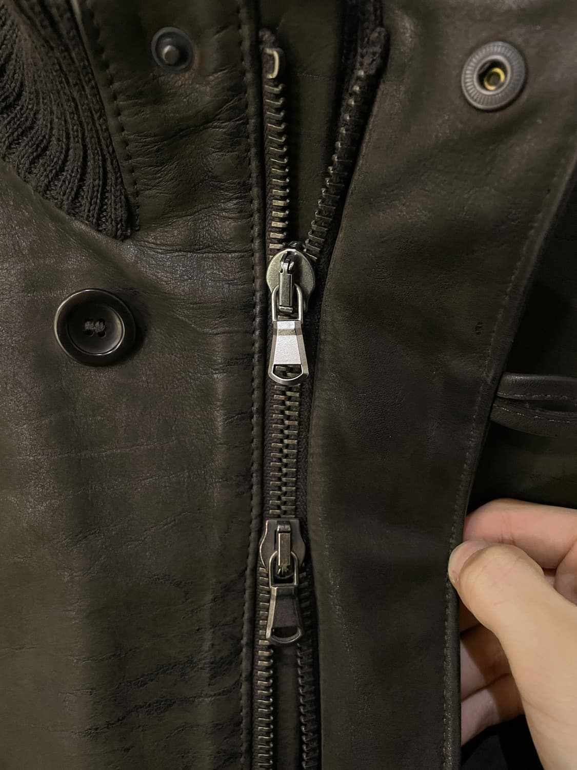 DKNY M-43 카프스킨 레더자켓 상품이미지8