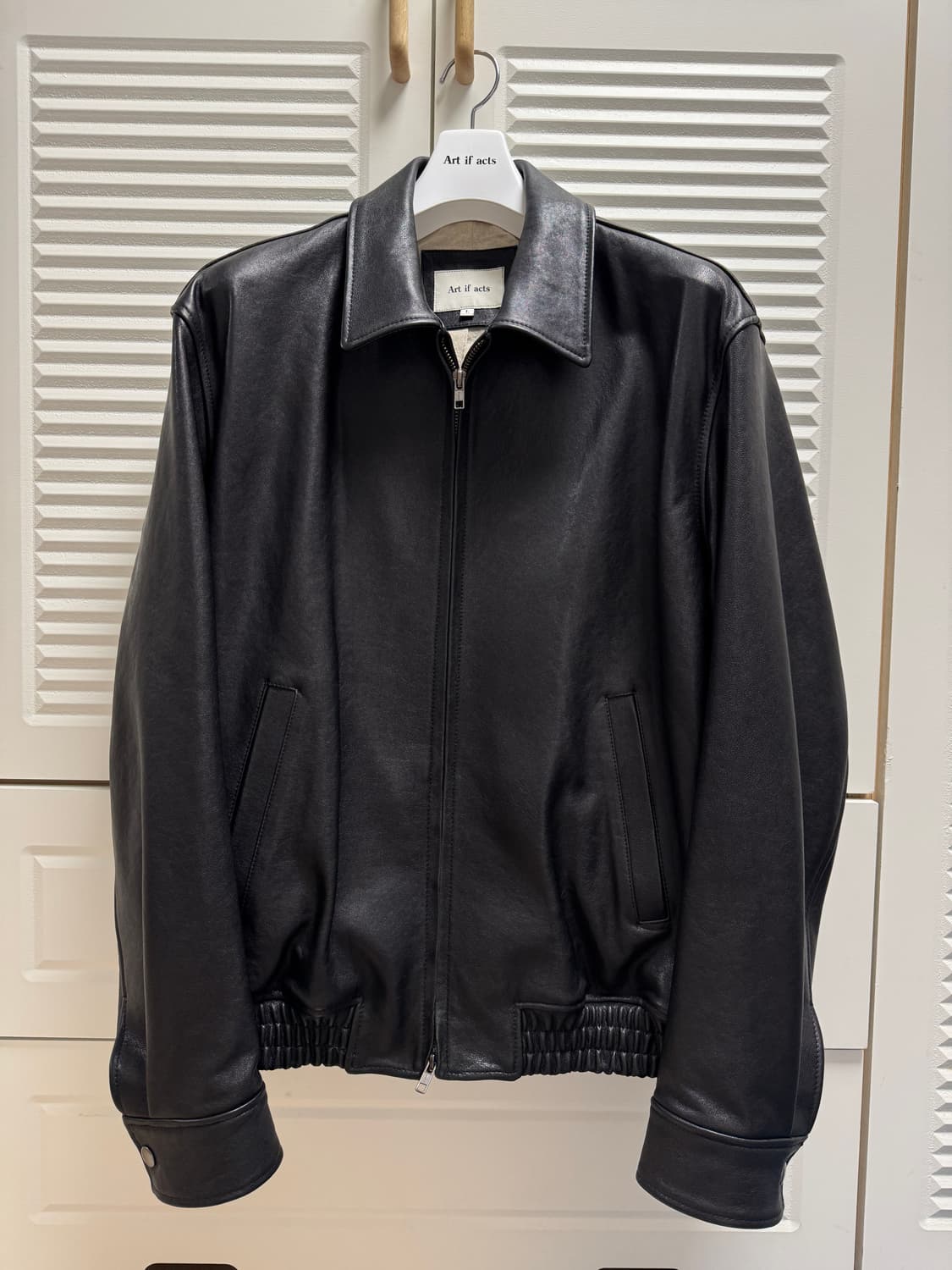 아트이프액츠 램스킨 레더 블루종 L 상품이미지2