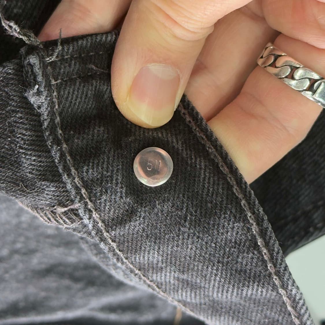 90s 리바이스 550 흑청 데님팬츠 W38 L32 상품이미지5