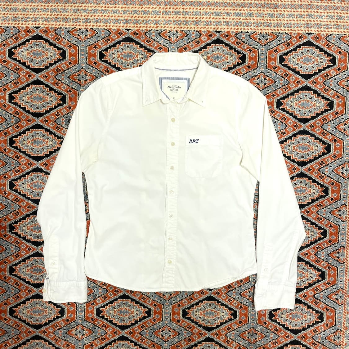  아베크롬비 화이트 옥스포드 셔츠 여성M 상품이미지1
