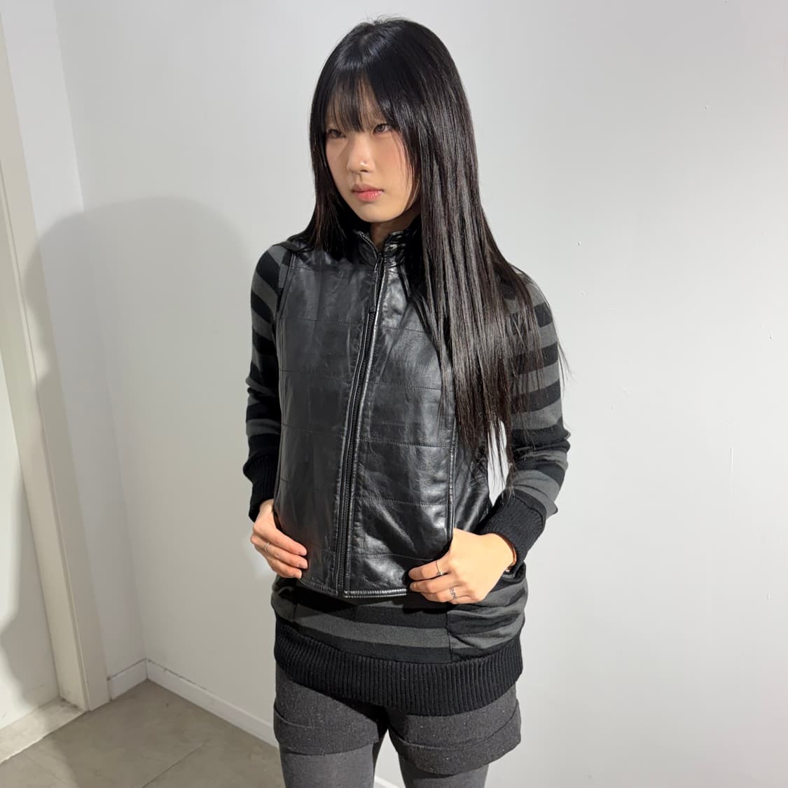 올드 갭 GAP 레더 베스트 조끼 상품이미지1