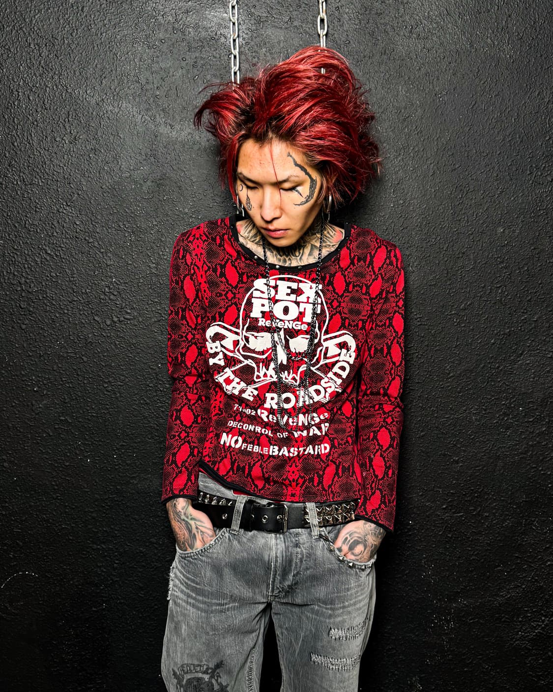 SEX POT ReVeNGe – Snake Pattern Skull Lo 상품이미지1