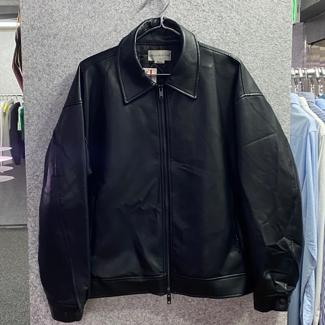 라퍼지스토어 블랙 레더 자켓 B3061 상품이미지2
