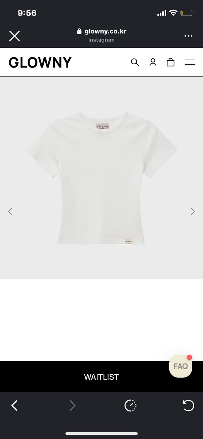 글로니 G baby tee 화이트 , G fitted tee 화이트 2개 상품이미지2