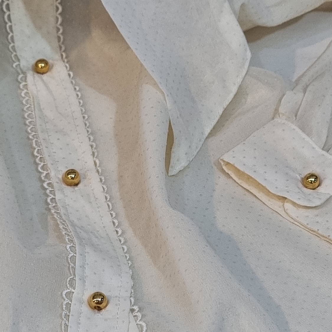 도트 시스루 리본 블라우스 상품이미지4