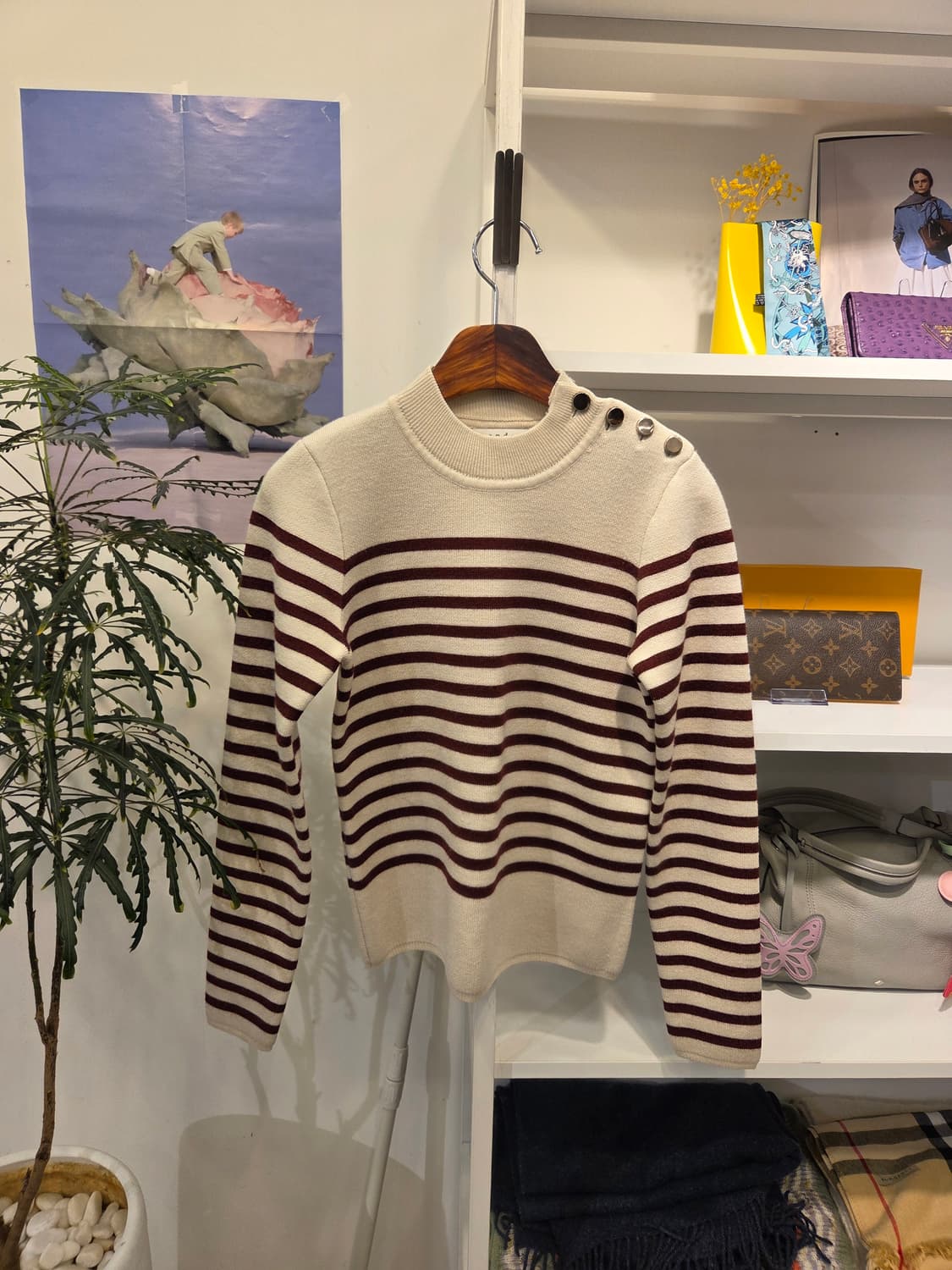 sandro 산드로 스트라이프 금장 니트 상품이미지1