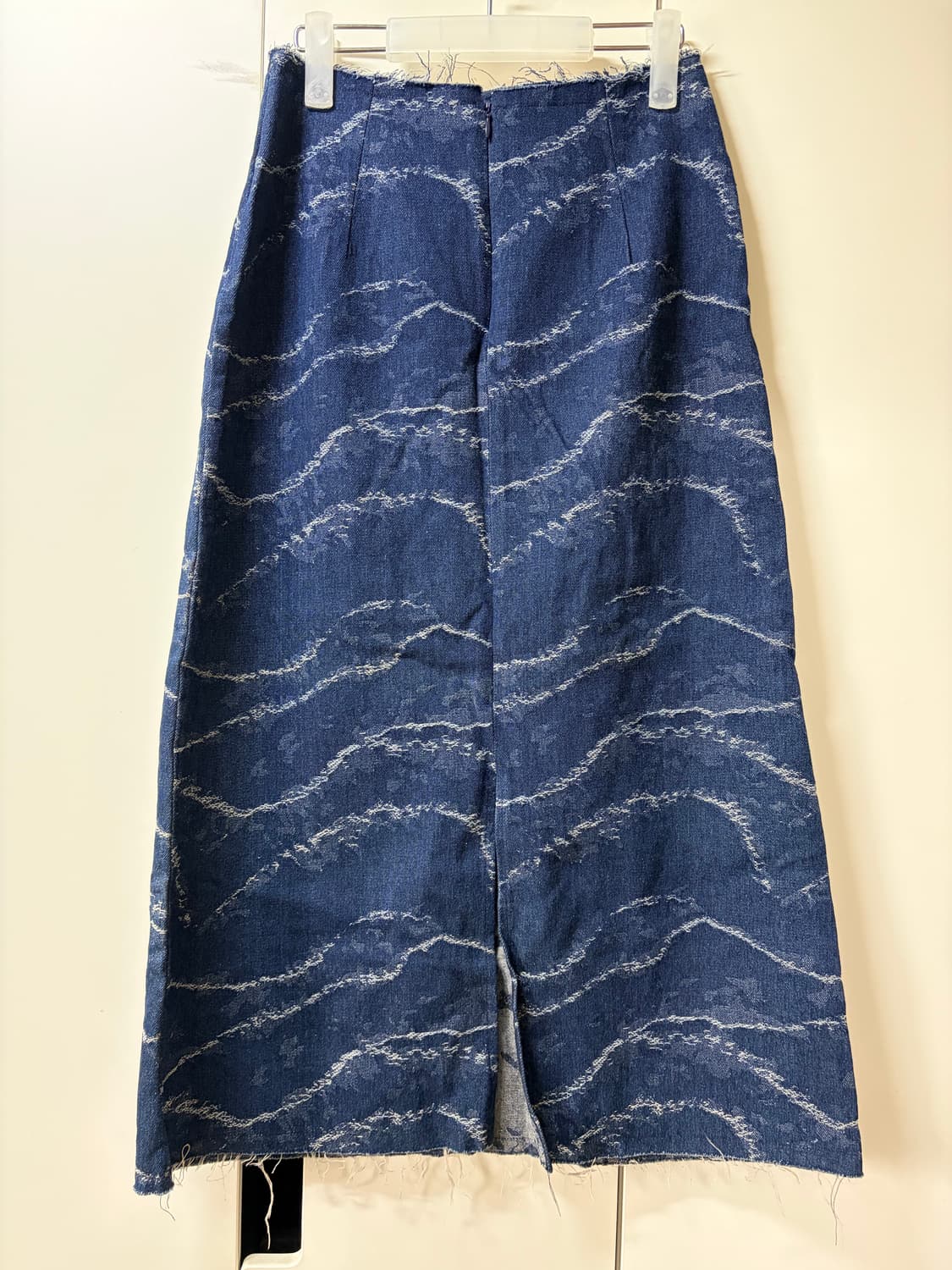 물결 데님 롱스커트 상품이미지2